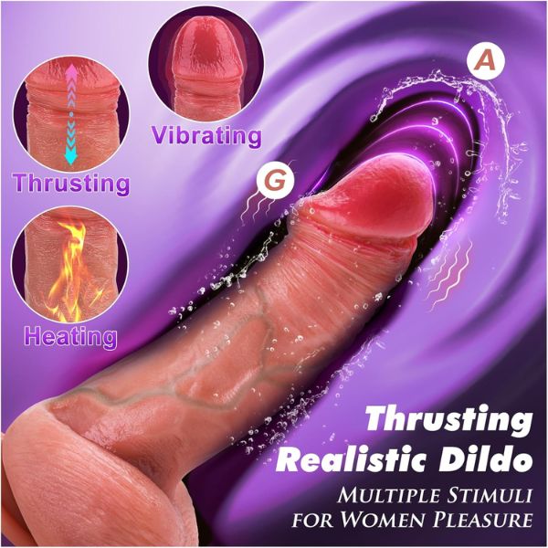 Thrusting Dildo Vibrator Sex Toy
