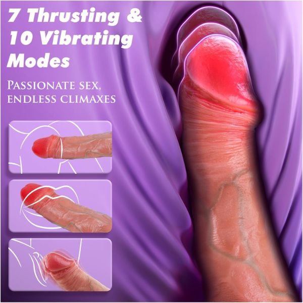 Thrusting Dildo Vibrator Sex Toy