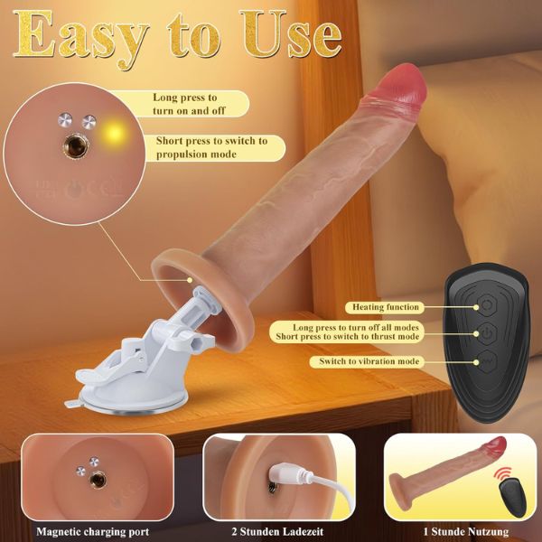Realistic Thrusting Dildo Vibrator