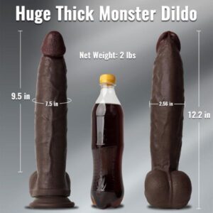 12 Inch Huge Thick Big Black Dildo