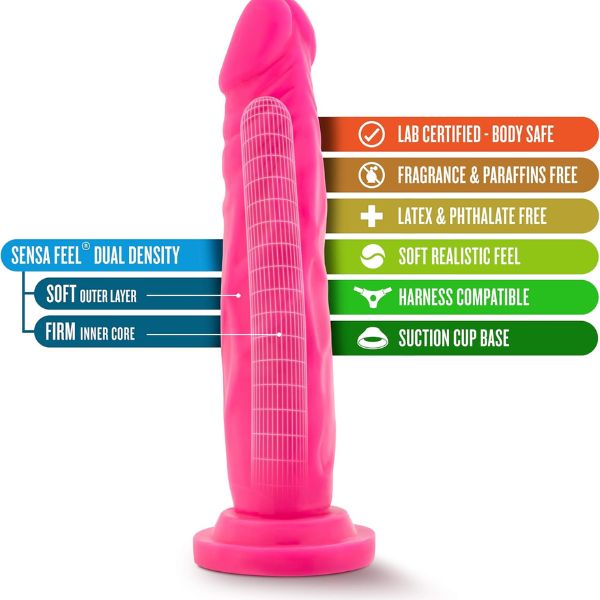 Neon Pink Realistic Dildo