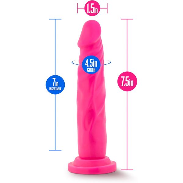 Neon Pink Realistic Dildo