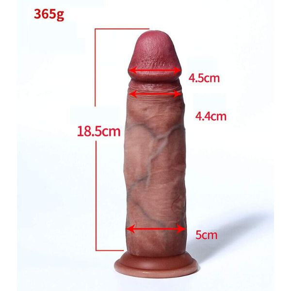 Realistic Sliding Foreskin Dildo