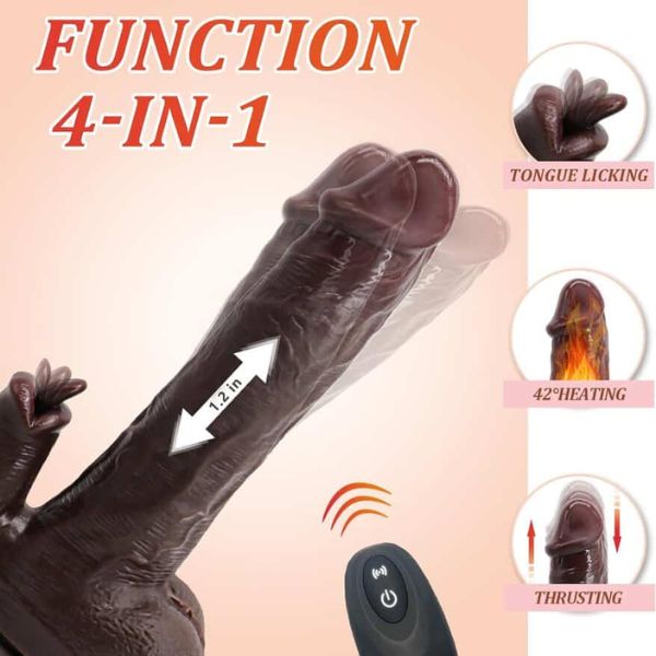 Realistic Vibrating Thrusting Dildo