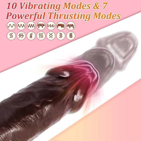 Realistic Vibrating Thrusting Dildo