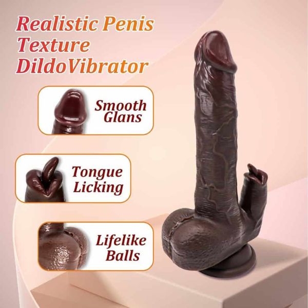 Realistic Vibrating Thrusting Dildo