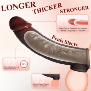 Realistic Penis Sleeve Extender for Men
