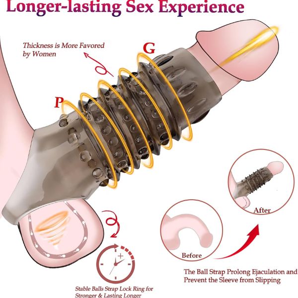 Penis Sleeve Silicone Cock Rings Set