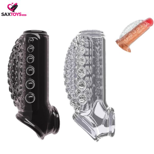 thicken-cock-condom-with-penis-ring Thicken Cock Condom with Penis Ring