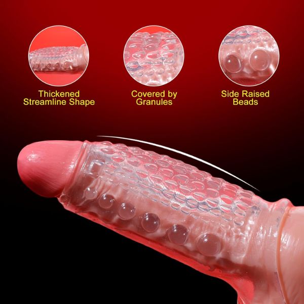 Thicken Cock Condom with Penis Ring