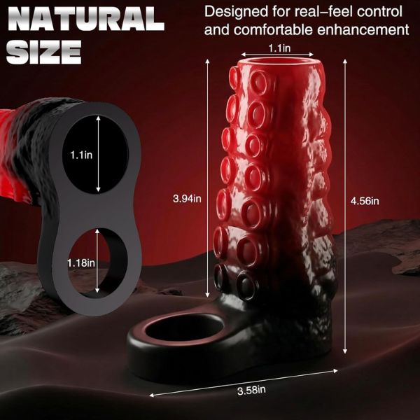 Monster Tentacle Penis Sleeve with Cock Ring