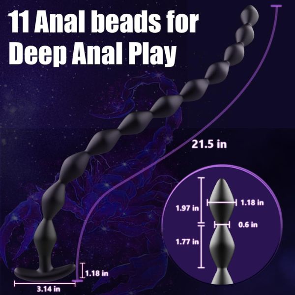 Long Anal Beads Butt Plug