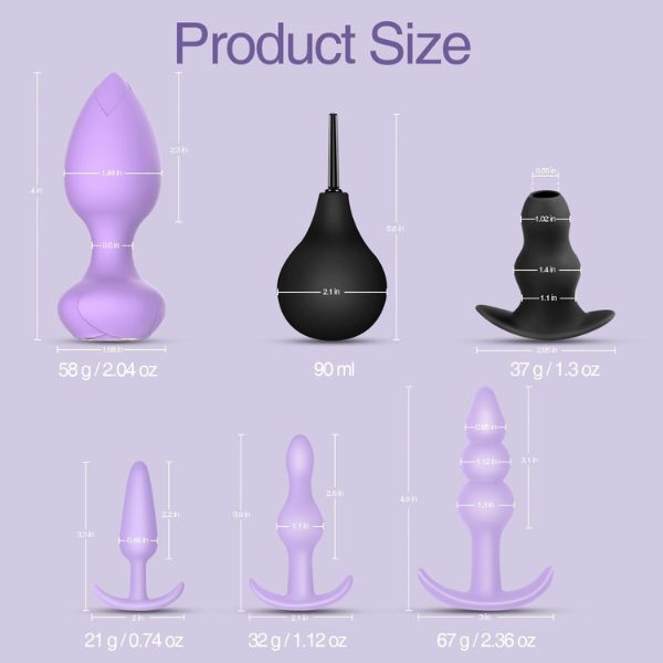 Silicone Vibrating Butt Plug with Remote Control