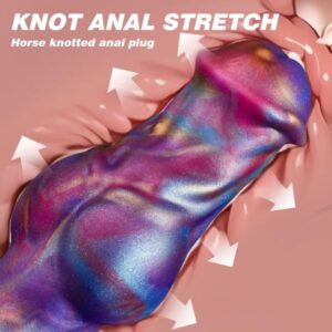 Vibrating Butt Plug Horse Knot Dildo