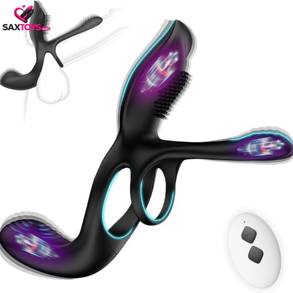 3-in-1-vibrating-cock-ring-10-modes 3 in 1 Vibrating Cock Ring 10 Modes
