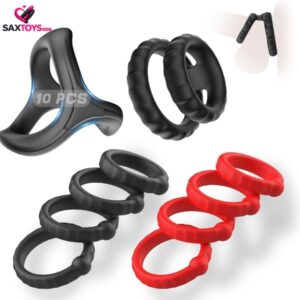Silicone Penis Ring Set Sex Toys for Men