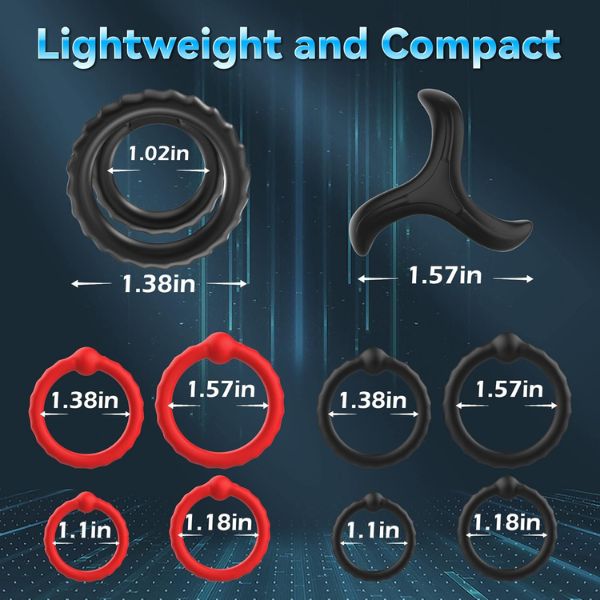 Silicone Penis Ring Set Sex Toys for Men