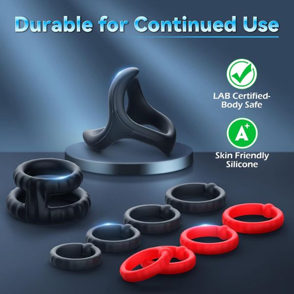 Silicone Penis Ring Set Sex Toys for Men