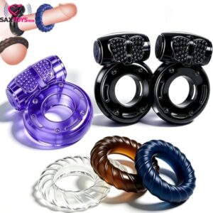 5Pcs Vibrating Cock Ring Penis Rings