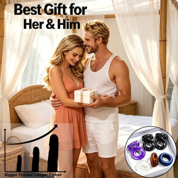 5Pcs Vibrating Cock Ring Penis Rings