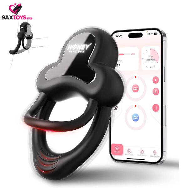 silicone-penis-ring-vibrator-with-app-control Silicone Penis Ring Vibrator with APP Control