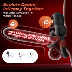 Silicone Penis Ring Vibrator with APP Control