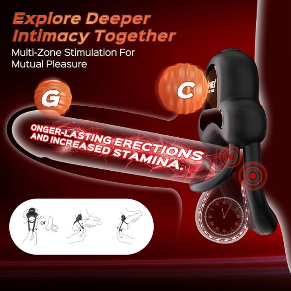 Silicone Penis Ring Vibrator with APP Control