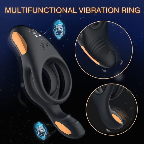 Vibrating Cock Ring with Clitoral Vibrator