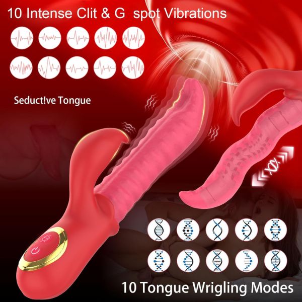 Realistic Tongue Licking Vibrator for Women