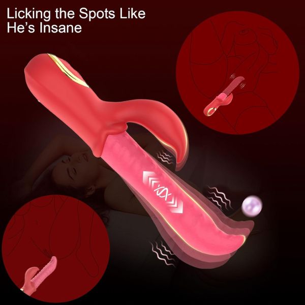 Realistic Tongue Licking Vibrator for Women