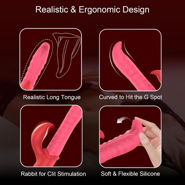 Realistic Tongue Licking Vibrator for Women