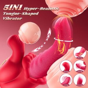 Rose Sex Toy G Spot Tongue Vibrator
