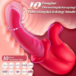 Rose Sex Toy G Spot Tongue Vibrator