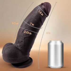 8 Inch Thick Big Black Dildo