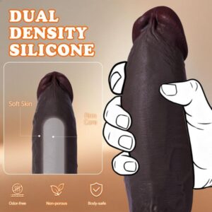8 Inch Thick Big Black Dildo