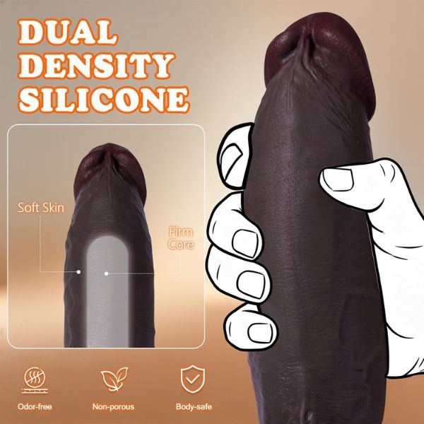 8 Inch Thick Big Black Dildo