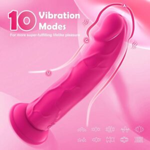 Realistic Pink Dildo Vibrator Adult Sex Toys