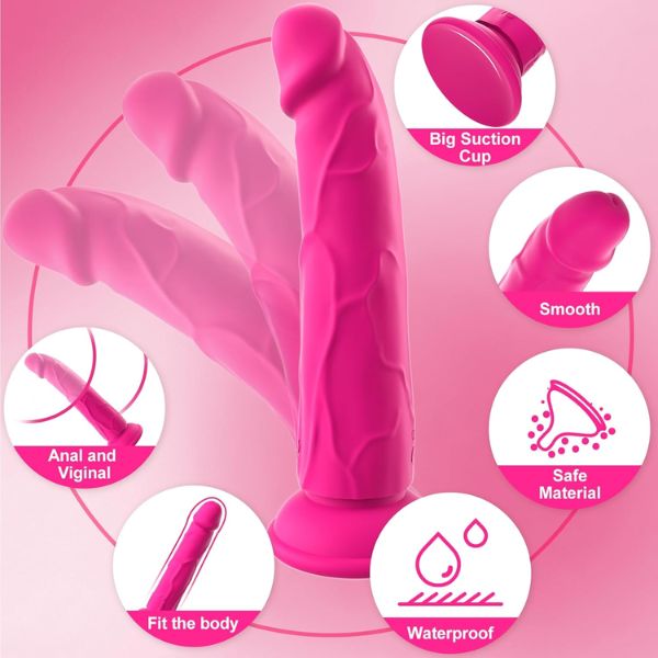 Realistic Pink Dildo Vibrator Adult Sex Toys