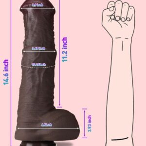14.6 Inch Huge Thick Black Horse Dildo
