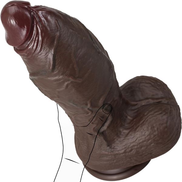 12.7 Inch Realistic Huge Thick Black Dildo