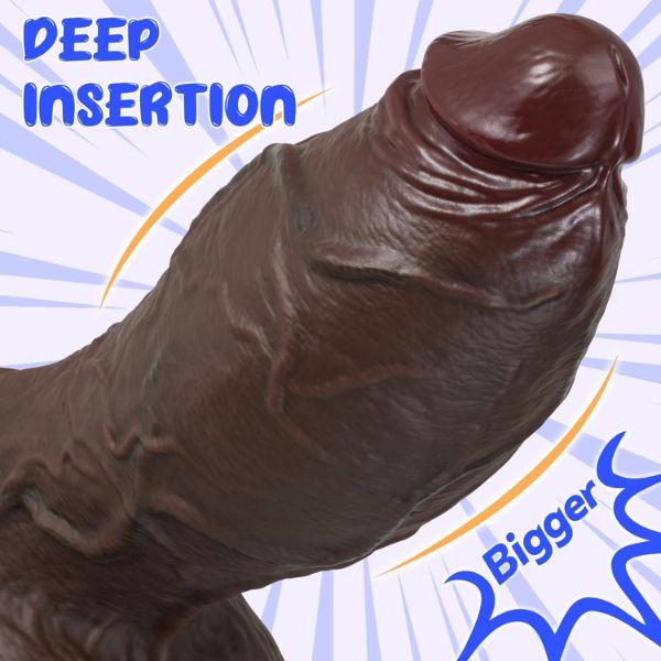 12.7 Inch Realistic Huge Thick Black Dildo
