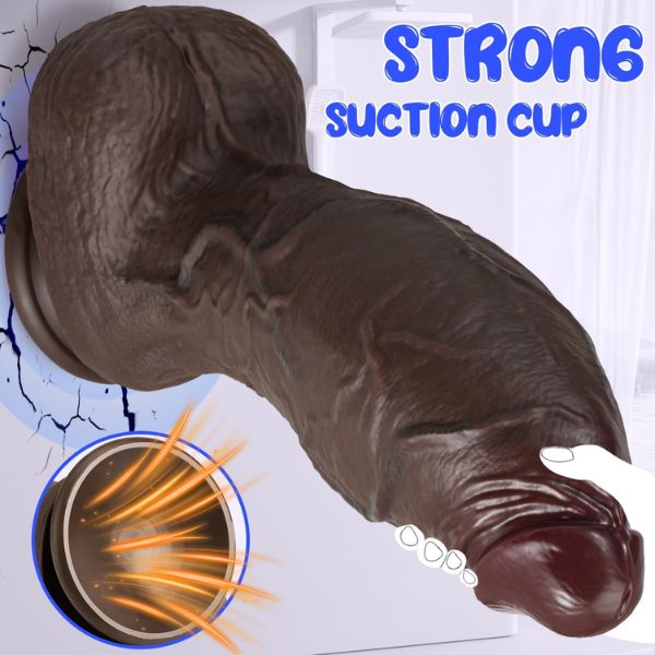12.7 Inch Realistic Huge Thick Black Dildo