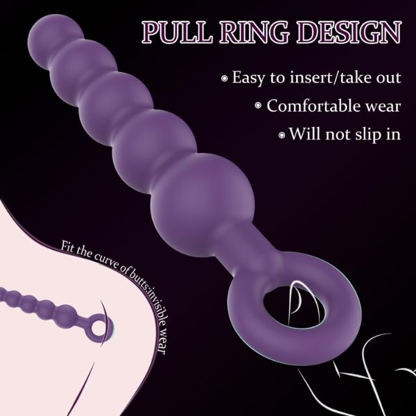 8 inch Silicone Anal Beads Butt Plug