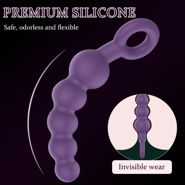 8 inch Silicone Anal Beads Butt Plug