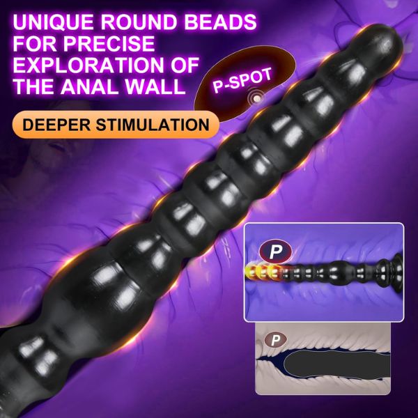 14'' Long Silicone Anal Bead Butt Plug