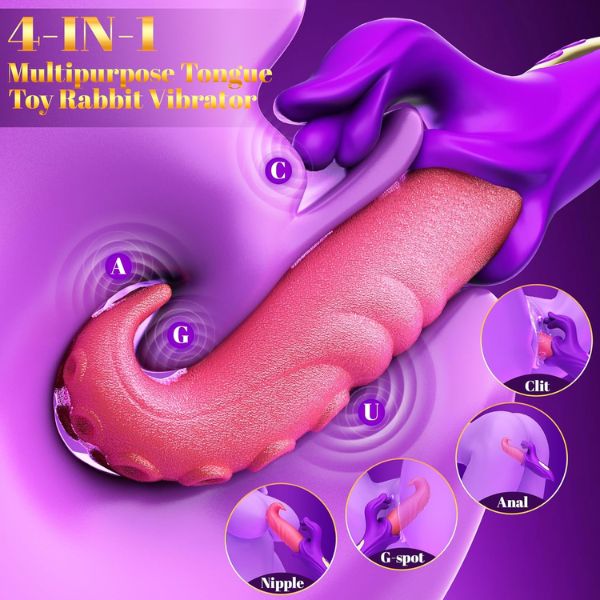 Rabbit Vibrator Tongue Toy for Women