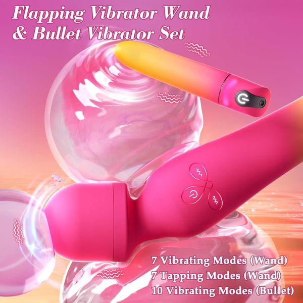 G Spot Vibrator Wand & Bullet Vibrator Set