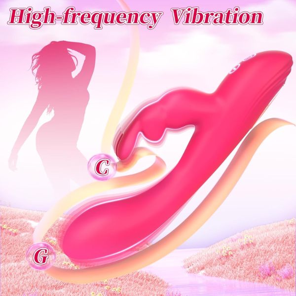 2 in 1 Rabbit Vibrators Female Sex Toy