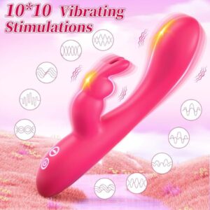 2 in 1 Rabbit Vibrators Female Sex Toy