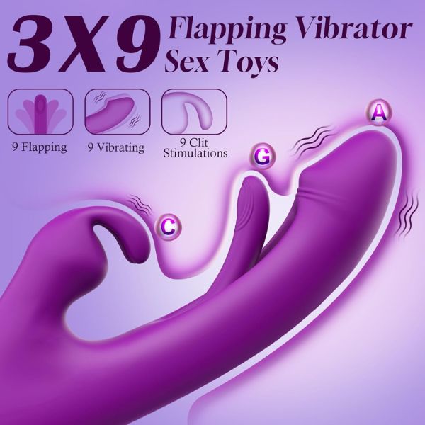 Flapping Rabbit Vibrator Dildo Sex Toys